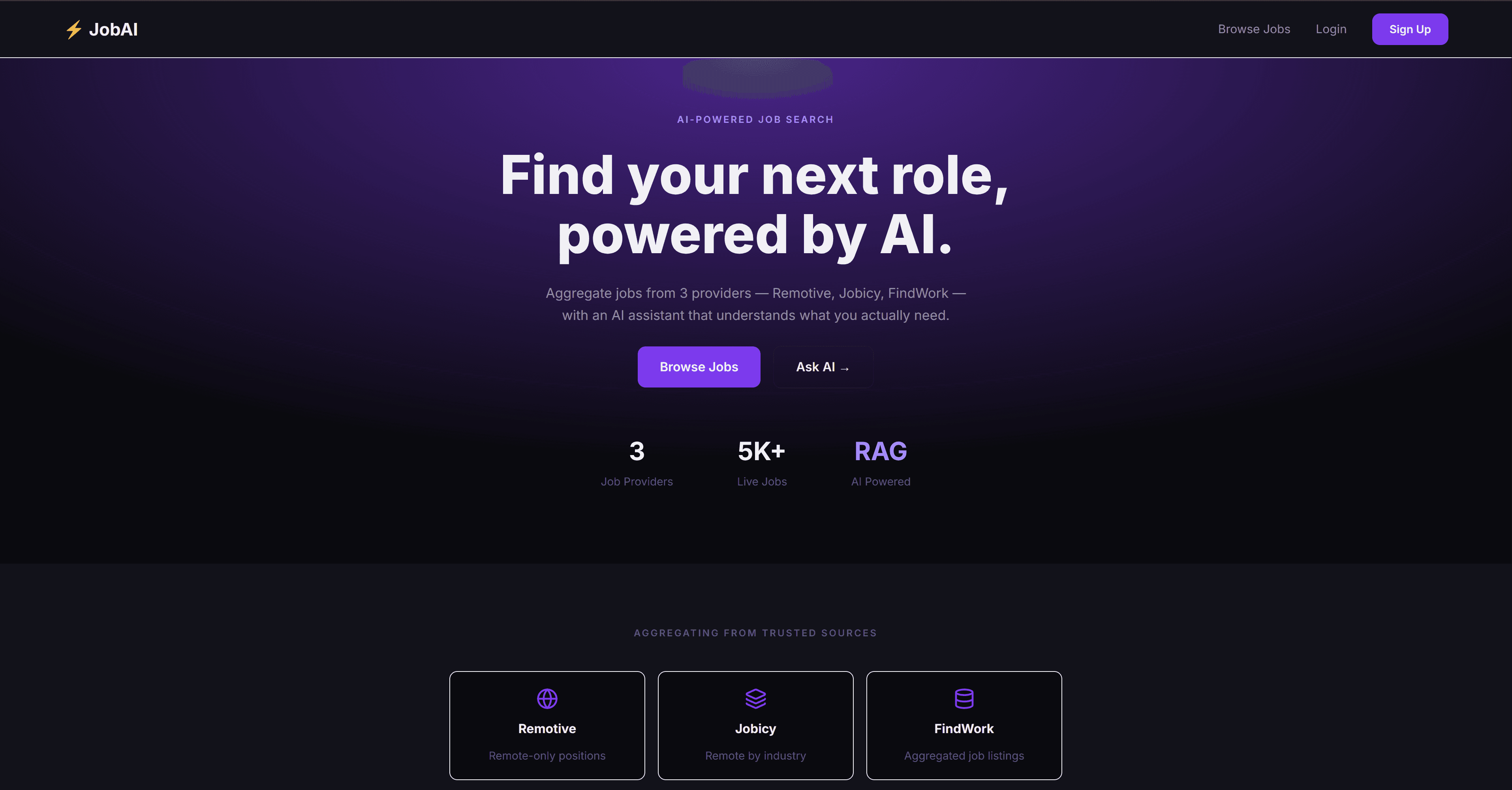 JobAI UI Mockup